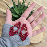 Earrings - red